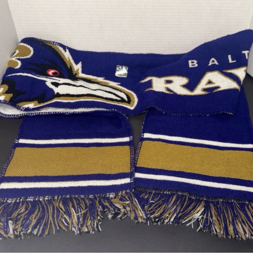 Baltimore Maryland Ravens Knit Scarf  58”x 7”,Unisex, NFL Football - NWOT‎